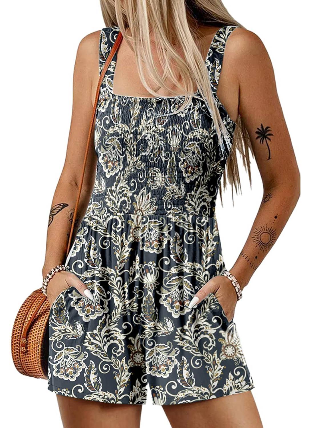 PocketBloom™ Smocked Romper